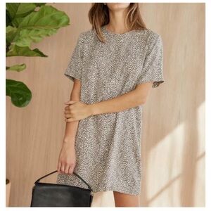 Jenni Kayne Palmer Leopard Print Casual T-Shirt Dress Small